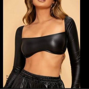 *SOLD* Shein leather top
